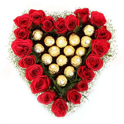 20 roses n 16 ferrero rocher bouquet